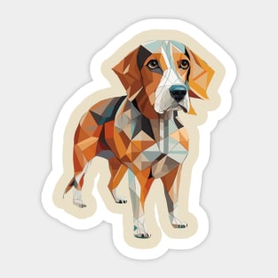 Geometric Beagle Sticker